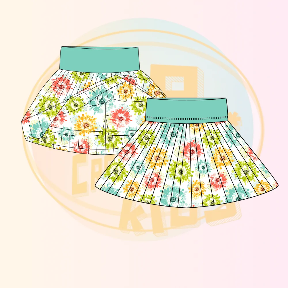 KERUI 2025 Girl Sports Skirts Quick Dry Custom Prints Sports Skirts Kids Tennis Yoga Skirts with Shorts - Image 2