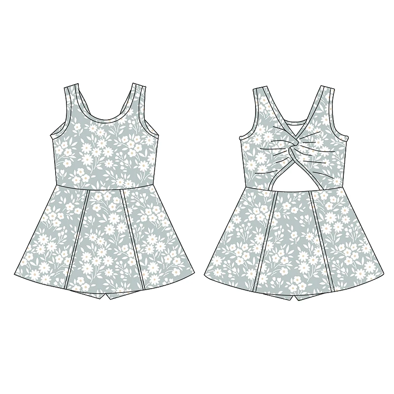 Wholesale kids' activewear with stylish cutout back design, perfect for retailers seeking trendy, high-quality apparel for active youth.