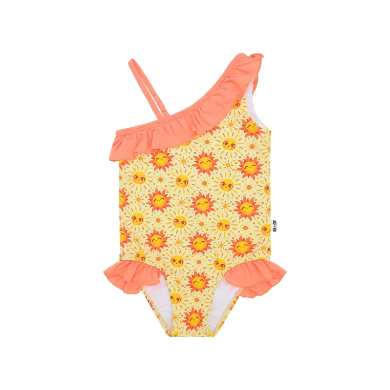 Custom Floral Print Baby Swimsuit New Arrival ODM Supply Sleeveless Beachwear for Toddler's Summer Swimming Clothes