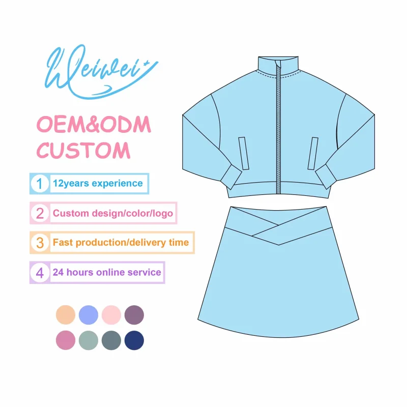 WEIWEI Girls Athletic Loungewear Set | Breathable Long Sleeve Outfit with Wave Edge Design for Seasonal Wear