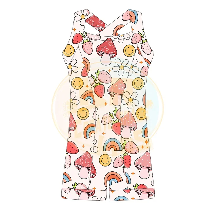 New Design Kids One Piece Workout Clothing Active Wear Fitness Sports Bodysuit Girl Gym Yoga Jumpsuit - Image 2