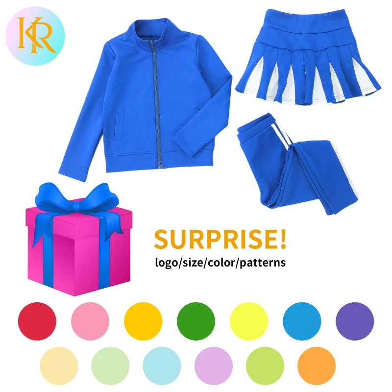 Blind Box Kids Fitness Clothing Flare Pants Full Zip Jacket Gym Activewear 2 Piece Workout Yoga Suit Set for Girls