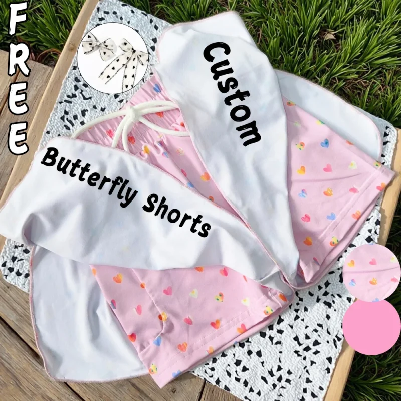 KERUI 2025 Summer Cute Girls' Butterfly Shorts Comfortable and Environmentally Friendly Children's Shorts Kids Butterfly Shorts