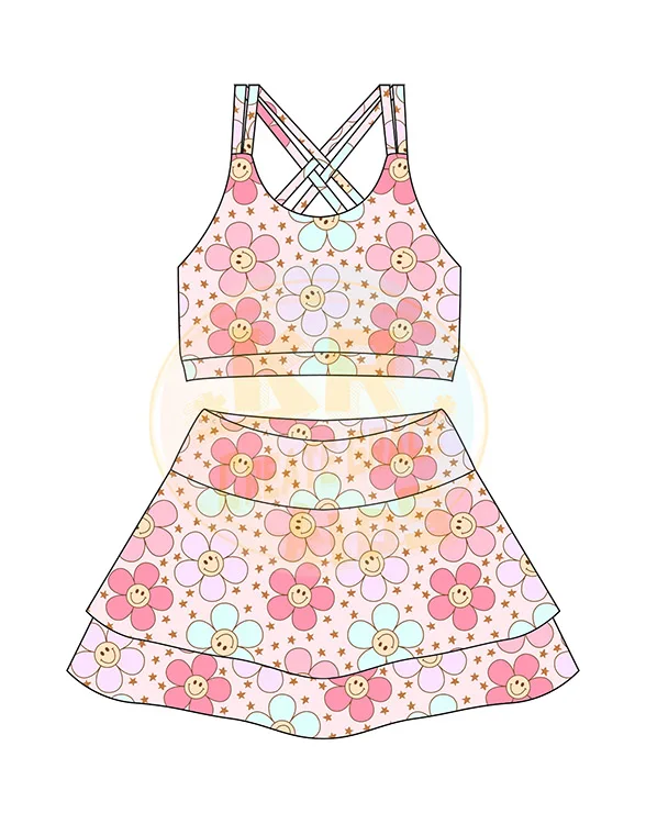 Wholesale kids' breathable yoga tops in vibrant colors, perfect for activewear retailers seeking high-quality, comfortable apparel for young customers.