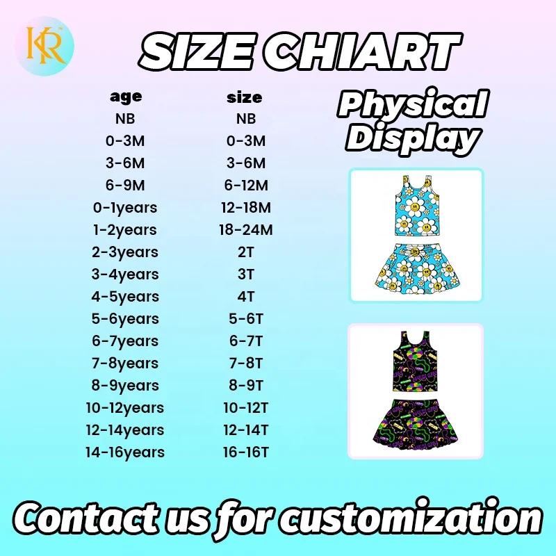 Kerui Girls Sports Custom LOGO Suit Kids Yoga Sets Lovely Teen Girls 2 Pcs Skirts Set Training Running Gym Outfits - Image 3