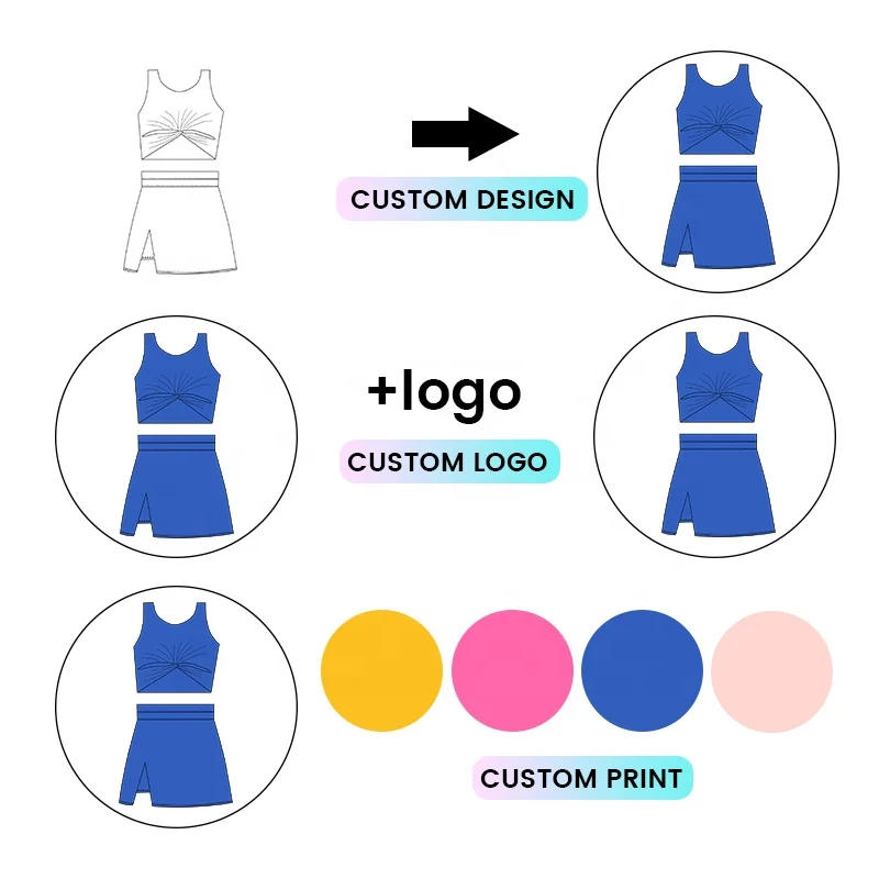 Kerui Custom Active Wear Kids Color Girls Plain Children Athletic Wear Teenager Fitness Yoga Training Dance Skirts for Kids - Image 2