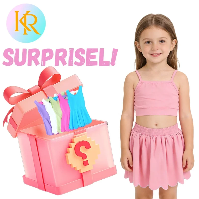Kerui Active Wear Kids High Waist Surprise Box Sleeveless Tank Top for Girls Sports Apparel for Workout Fitness Suits