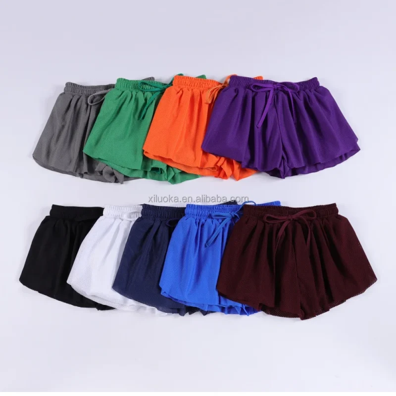 Kids Quick-Dry Solid Color Shorts - Breathable Athletic Play Shorts with Elastic Waistband for Boys & Girls