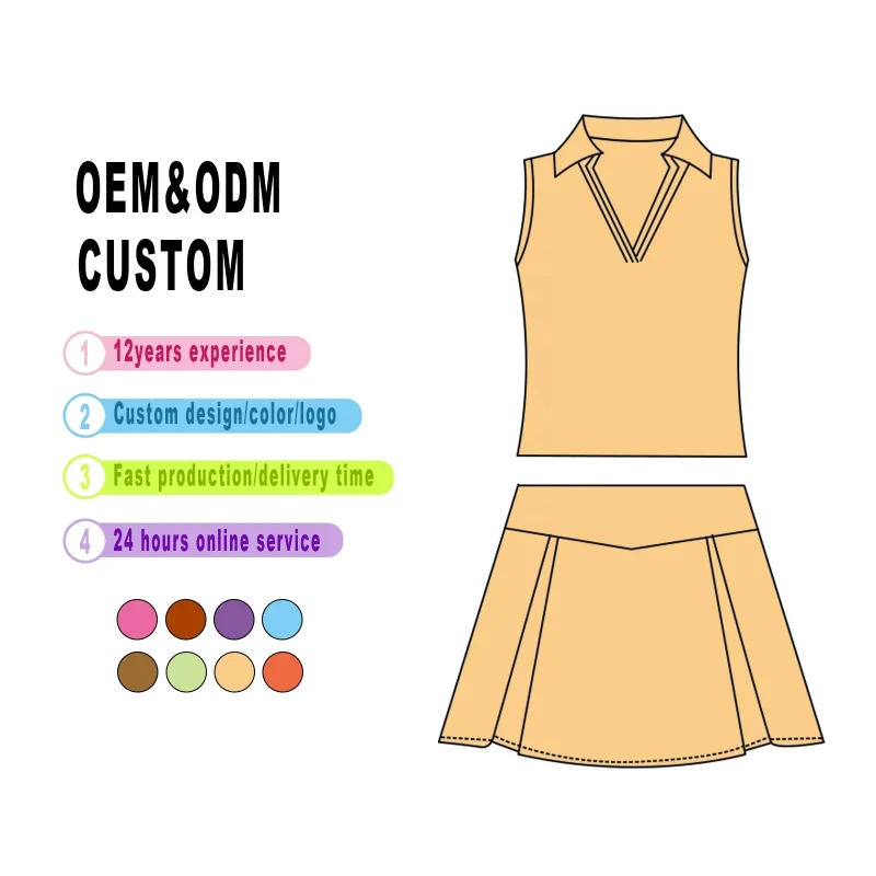 Girls Sports Solid Color Toddler Wear Kids Sportswear Custom Yoga Clothing Sets Girls Sports Tennis Set