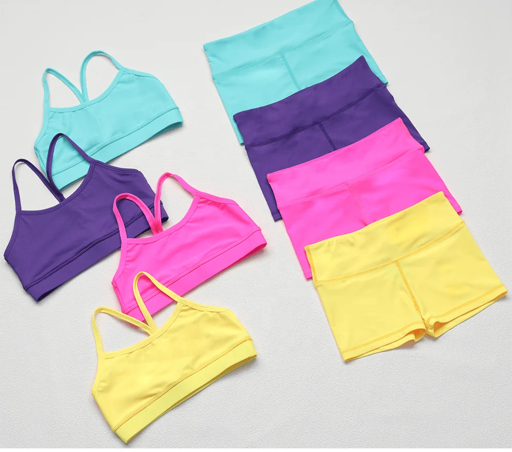 KERUI Baby Girls Yoga Clothing Sets Children Nylon Spandex Suit Kids Athletic Wear Running Multi Color Matching Breathable Suits - Image 2