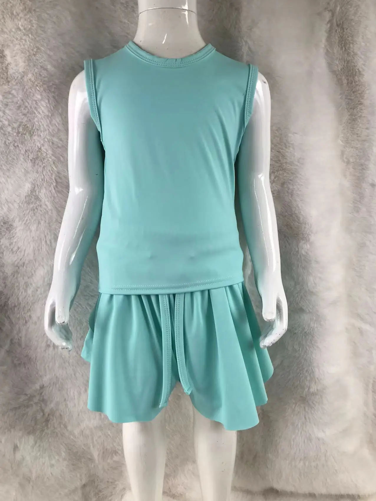 Custom Colors 2-Pcs Set Baby Performance Wear Clothes Yoga Fabric Old Money Embroidery Blanks ODM Sample Print Pattern - Image 4