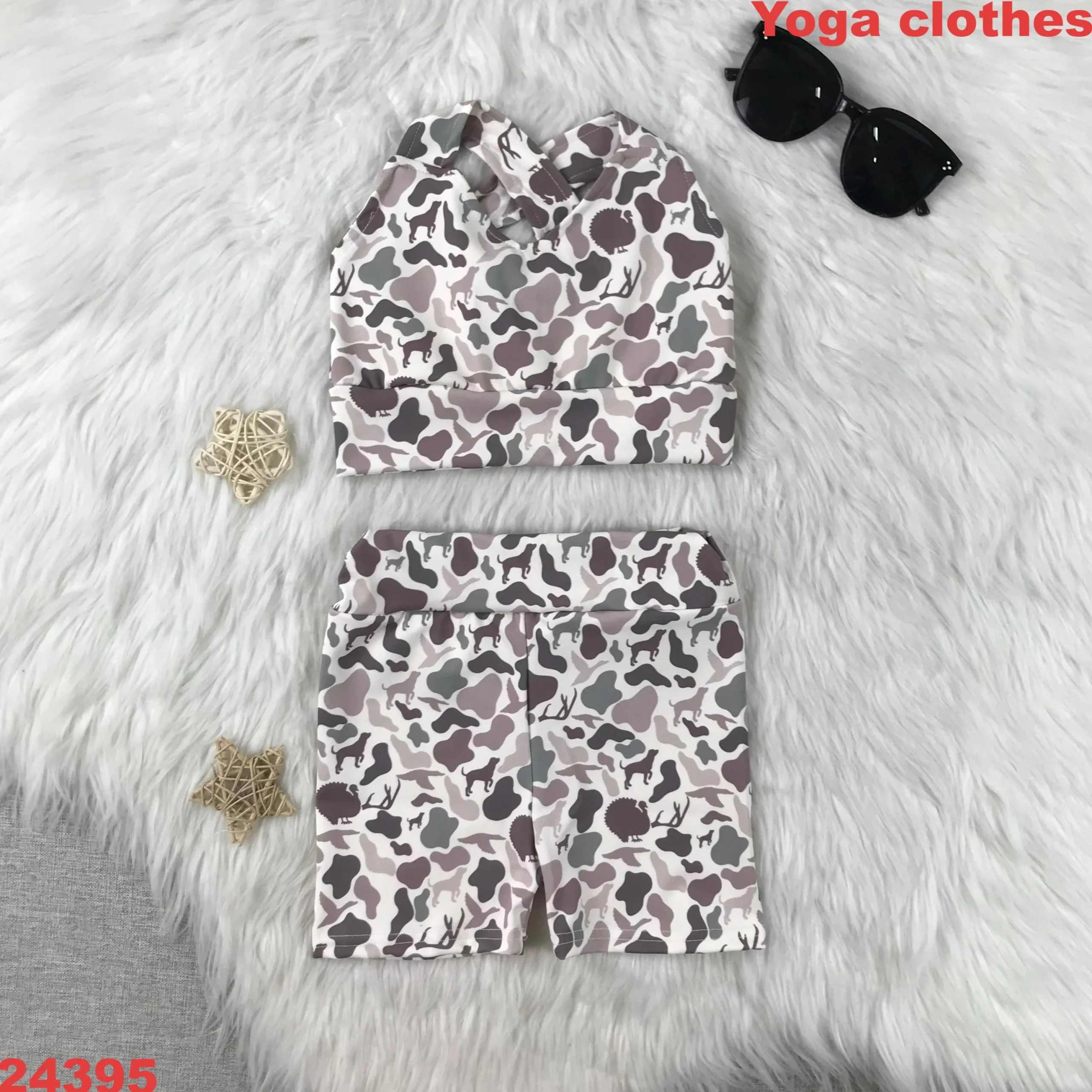 Hot Sale RTS Kids Yoga Two-Piece Eco-Friendly Clothing Sets for Girls All Season Factory Wholesale Price - Image 4