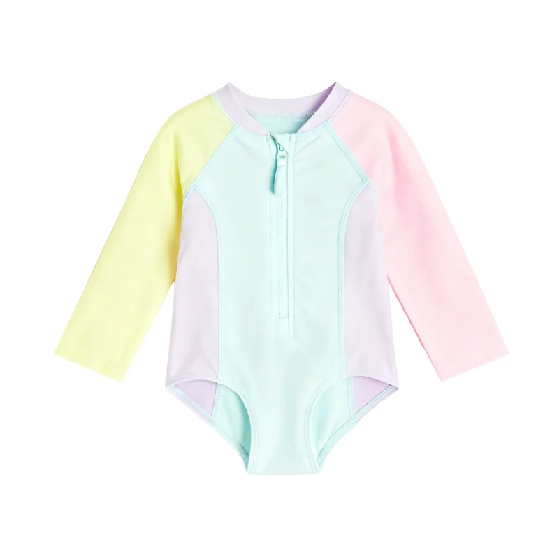 Beachwear Girl Bathing Suits for Kids Baby with Long Sleeves Tight Styles for All Ages