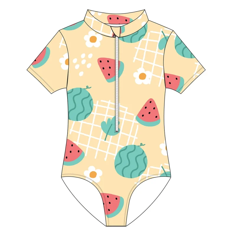 FIELD BALANCE Custom Logo Toddler Bathing Suit Kids Swimwear Recycled One Piece Swimming Suits for Girls