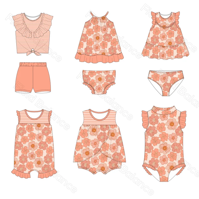 Girls Cloud Like Sports Clothes Rapid Sample Development