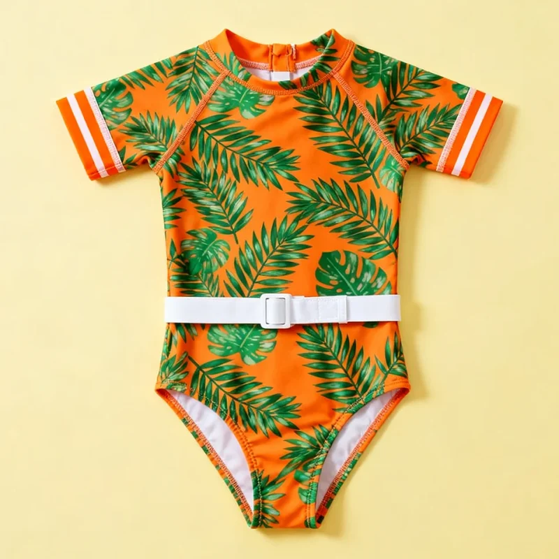 OEKO TEX custom kids uv swimwear pool parties swim suit supplier fashion beach two piece swimsuits for summer