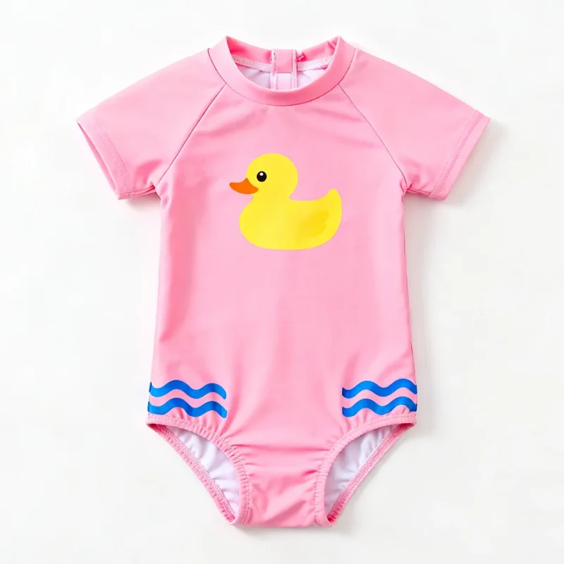 OEKO TEX Custom Baby Girls' One-Piece Swimwear Spandex/Polyester Breathable Soft Eco-Friendly Cute Printed