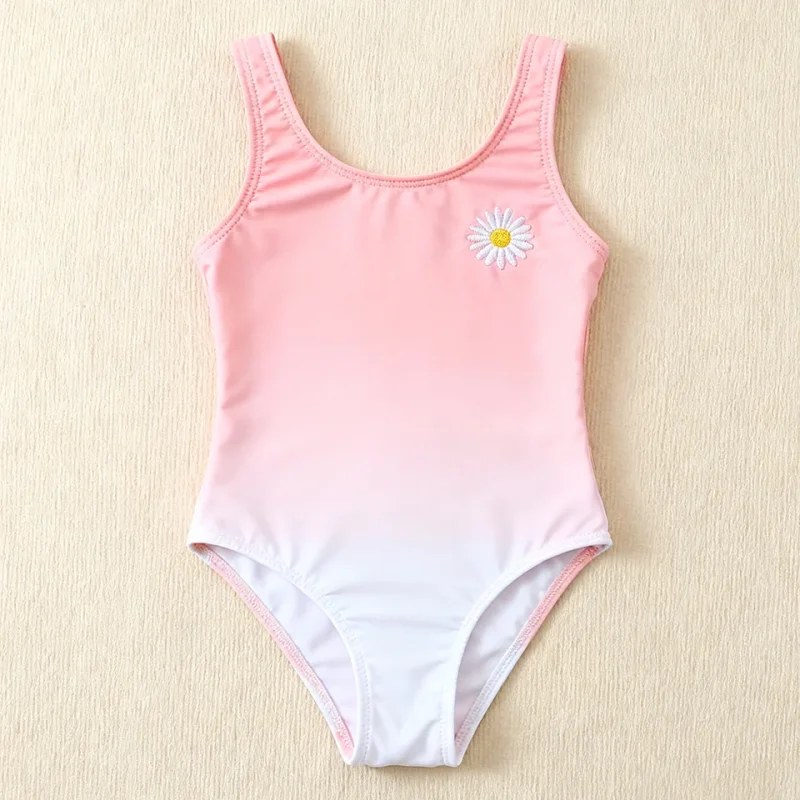 OEKO TEX Certified Custom Made Girls Toddler Swimsuit with Recycled Spandex/Polyester Fabric Eco-Friendly Breathable & Soft