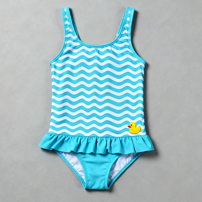 OEKO TEX Girls Repreve Swimwear Toddler Summer Beach One Piece Beach Wear Kids Swimsuit with Skirt