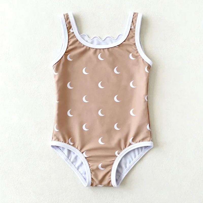 OEKO TEX Certified Baby Girl One Piece Swimsuit Spandex/Polyester Material Breathable Eco-Friendly Customizable Size/Color