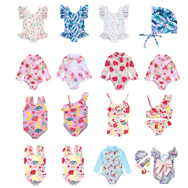 Children's Swimsuit One Piece Swimsuit Baby Kids  Girls  Swimwear Beach Wear Recycled Eco Friendly Swimwear  Kid Swimwear