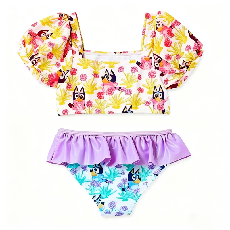 Girls' Children's Swimsuit with Logo Beach and Bikini Options for Kids