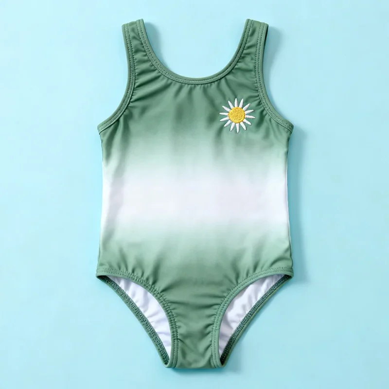 OEKO TEX Certified UV Protection Baby Girls' Swimwear Eco-Friendly Spandex/Polyester Breathable Soft for Beach Parties