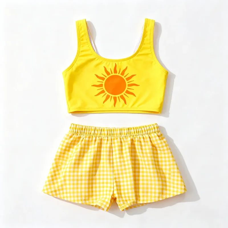 OEKO TEX Kids Swimwear Beachwear Baby Swimming Outfit Beautiful Beach Bikini Toddler Girl Swimsuits