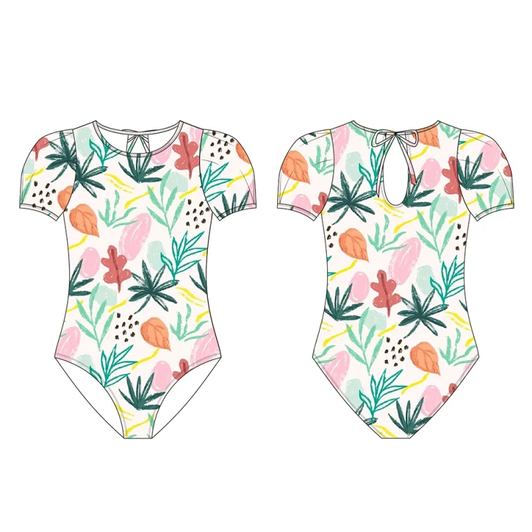 Girls Gymnastics Leotards With Shorts Leading Chinese Apparel Factories Supporting White-L