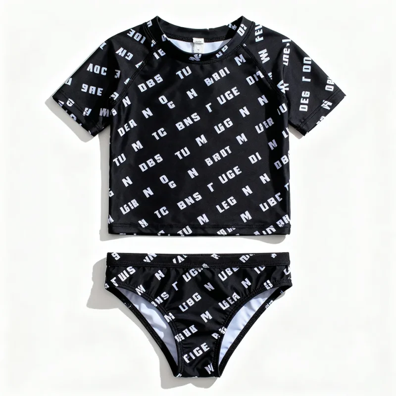 OEKO TEX Two Piece Toddler Girl Swimsuits Beach Swimming Costume Baby Toddler Kids Bathing Suits for Water Play