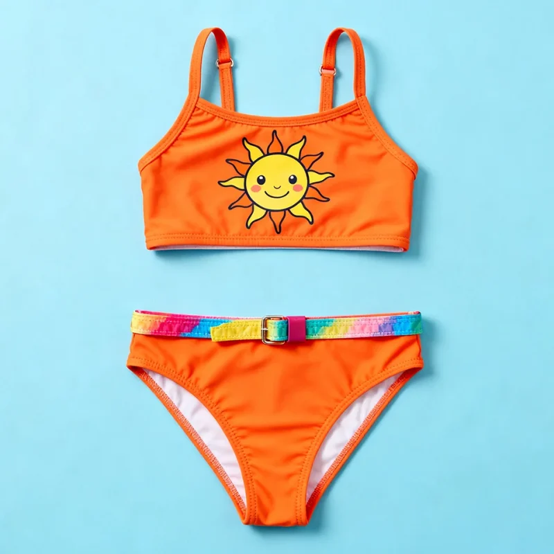 OEKO TEX Two Piece Toddler Girl Swimsuits Manufacturers Upf 50 Kids Swimwear Beach Swim Set for Indoor Pools