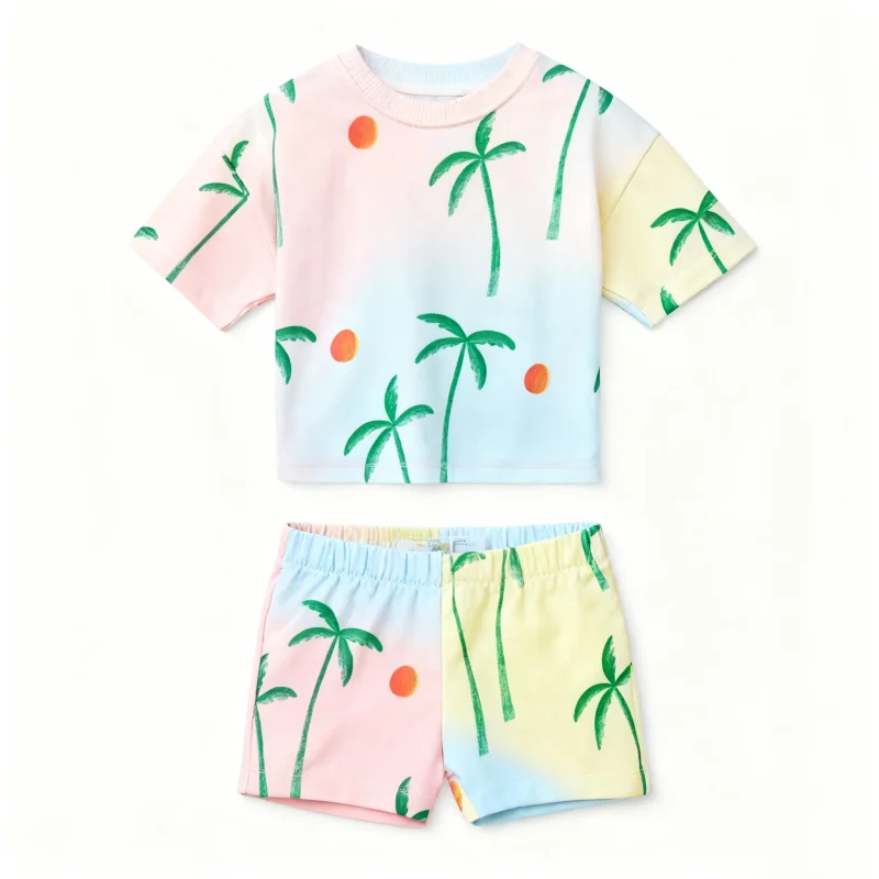 Hot Summer Girls' Swimwear for Beach and Swimming Activities Fun Print Bathing Suits for Children