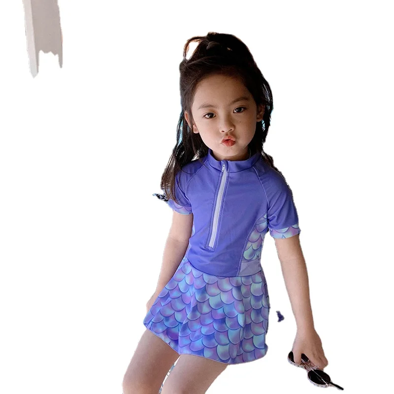 Customized Designs Children Bikini Toddler Swimwear Girls Bathing Suit Custom Printed Fabric Baby Girls Swimsuit