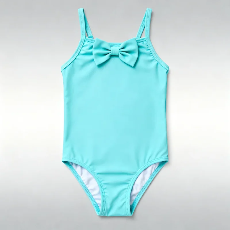 OEKO TEX Certified Repreve Breathable Soft Eco-Friendly Spandex/Polyester Girls' One Piece Swimsuit for Toddler Children Indoor