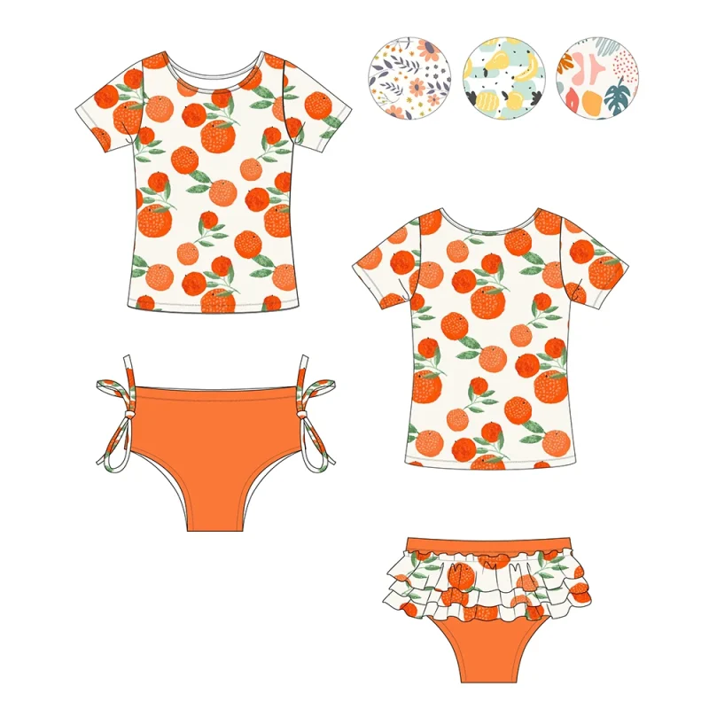FIELD BALANCE Custom Summer Better Baby Girl Fashion Swimsuit Set Two Piece Kids Swimwear for Children