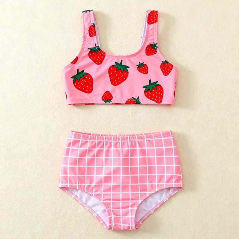 OEKO TEX UPF 50 Swimsuits Set Kids Swimming Costume Two Piece Bikinis Beachwear Swimwear for Toddler