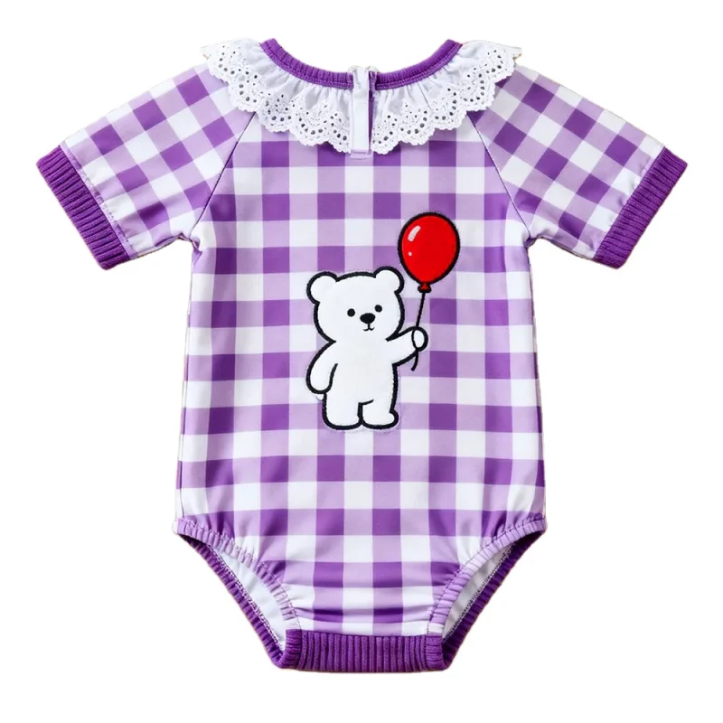 OEKO TEX Certified Baby Swimming Clothes Custom Girl Summer Sustainable Recycled Soft & Breathable One Piece Swimsuit for Kids