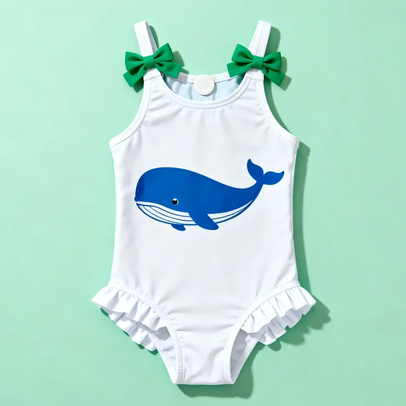 OEKO TEX Custom Girls Bathing Suit Recycled Fabric Kids Swimwear Upf 50 Eco Friendly Baby One Piece Swimsuit