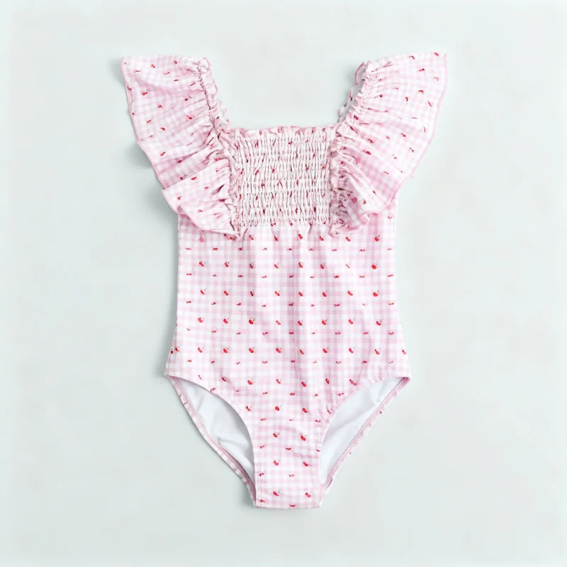 Pretty Girls Swimwear One-piece Eco-Friendly UV Protection for Children and Young Girls