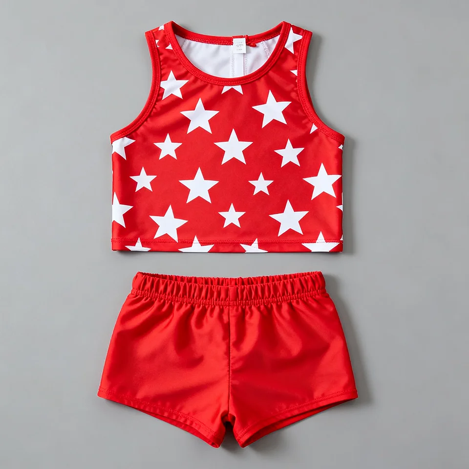 Group of confident children practicing yoga together, showcasing a vibrant collection ideal for B2B wholesale in active kids' apparel.