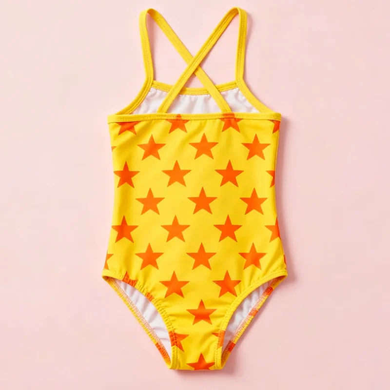 OEKO TEX Upf 50 Kids Swimwear Girls Swimming Costume Star Print Children One Piece Swimsuit for Fashion