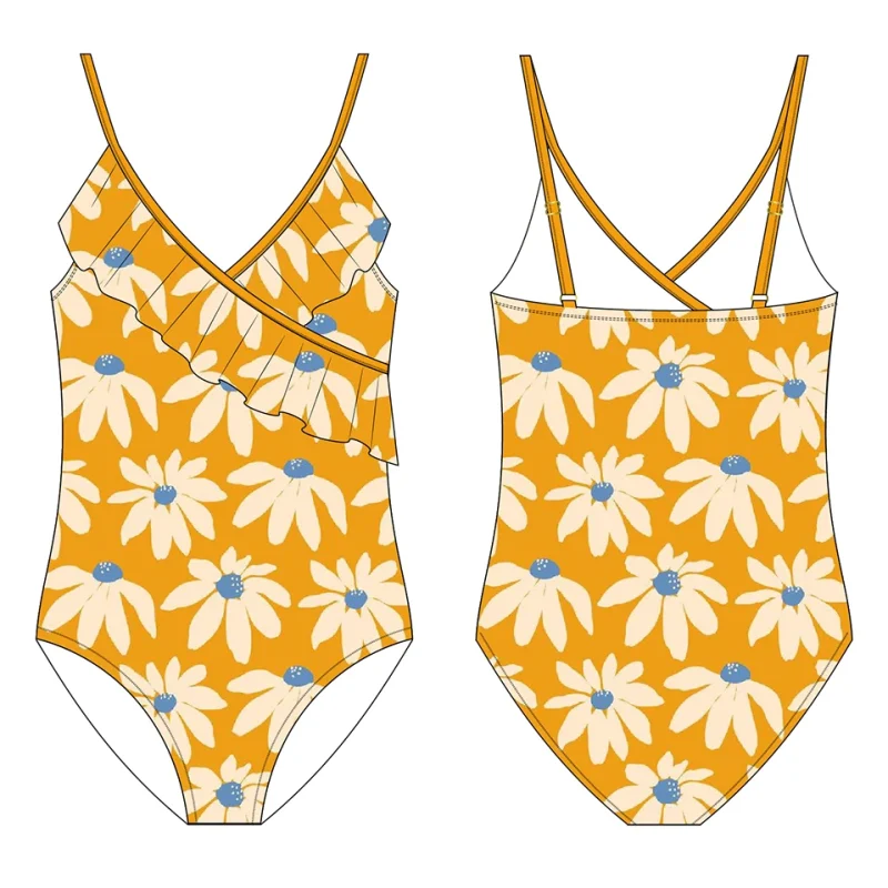 OEKO TEX Sustainable SPF50 Kids Swimsuit Manufacturer Toddler Beach Clothes Swimming Pool Suit One Piece Swimwear for Summer