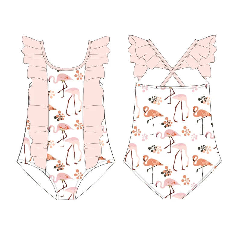 Fashion Fruit Full Print Baby Swimsuit Bikini Girl Bathing Suit Child Swim Toddler Swimwear