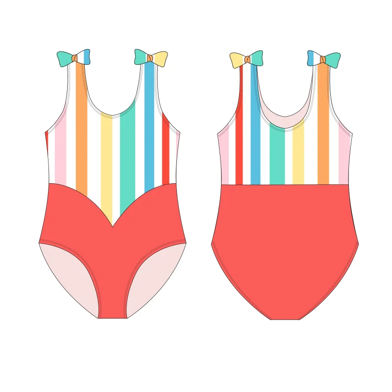 New Arrive Name Brand Swimsuits Toddler Girl Design Bikini One Piece Luxury Family Swimsuit Famous Brand Kid Swimwear