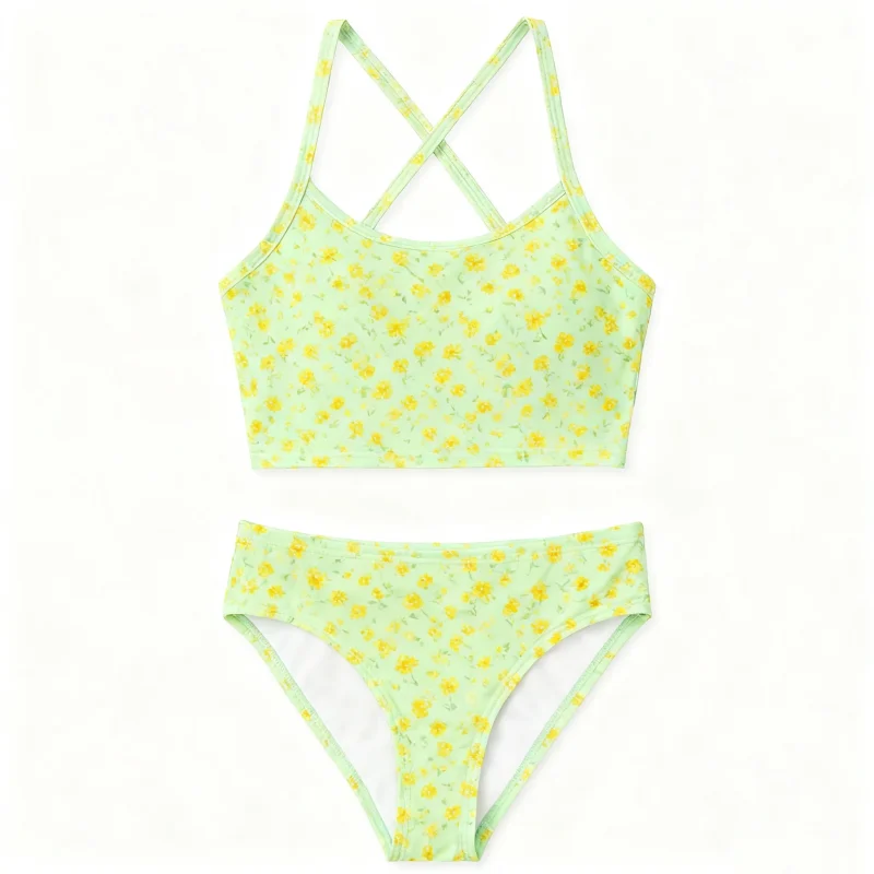 Wholesale Kids Swimwear Set with UV Protection for Girls Beachwear Styles